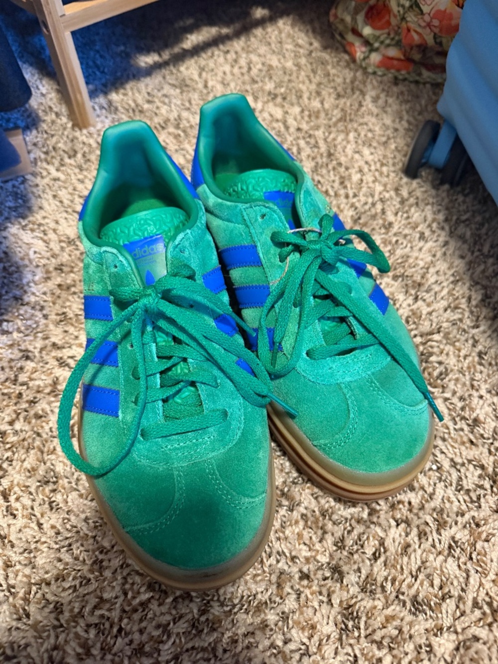 ADIDAS GAZELLE BOLD GREEN BLUE GUM - Picture 3 of 7